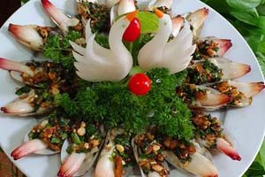 Tu hài nướng mỡ hành