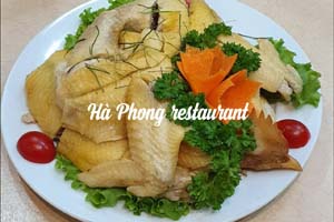 Gà ta hấp lá chanh