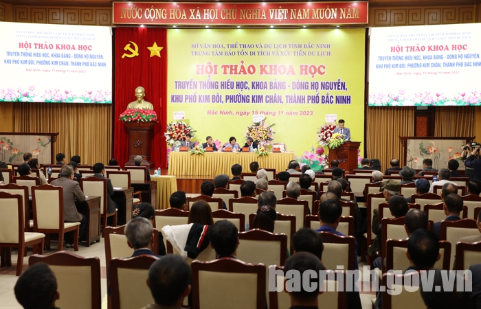 Hội thảo truyền thống hiếu học, khoa bảng dòng họ Nguyễn, khu phố Kim Đôi, phường Kim Chân