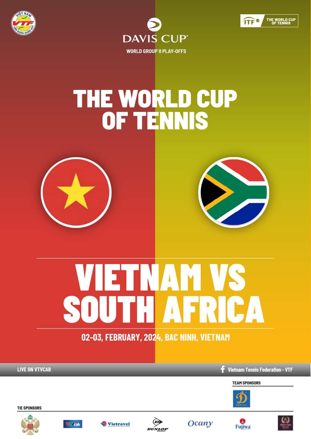 [ĐỘI TUYỂN QUẦN VỢT DAVIS CUP VIỆT NAM – NAM PHI TRANH TÀI TẠI DAVIS CUP 2024]