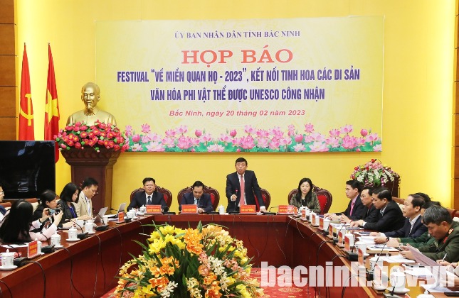 Họp báo Festival “Về miền Quan họ - 2023” 